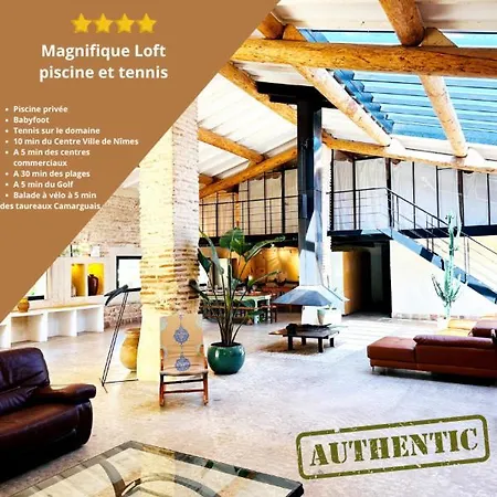 Magnifique Loft - Piscine - Tennis - Babyfoot Villa Nimes