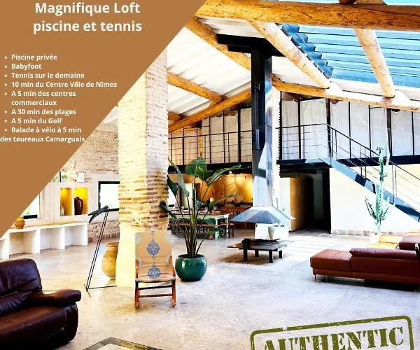 Magnifique Loft - Piscine - Tennis - Babyfoot Villa Nîmes